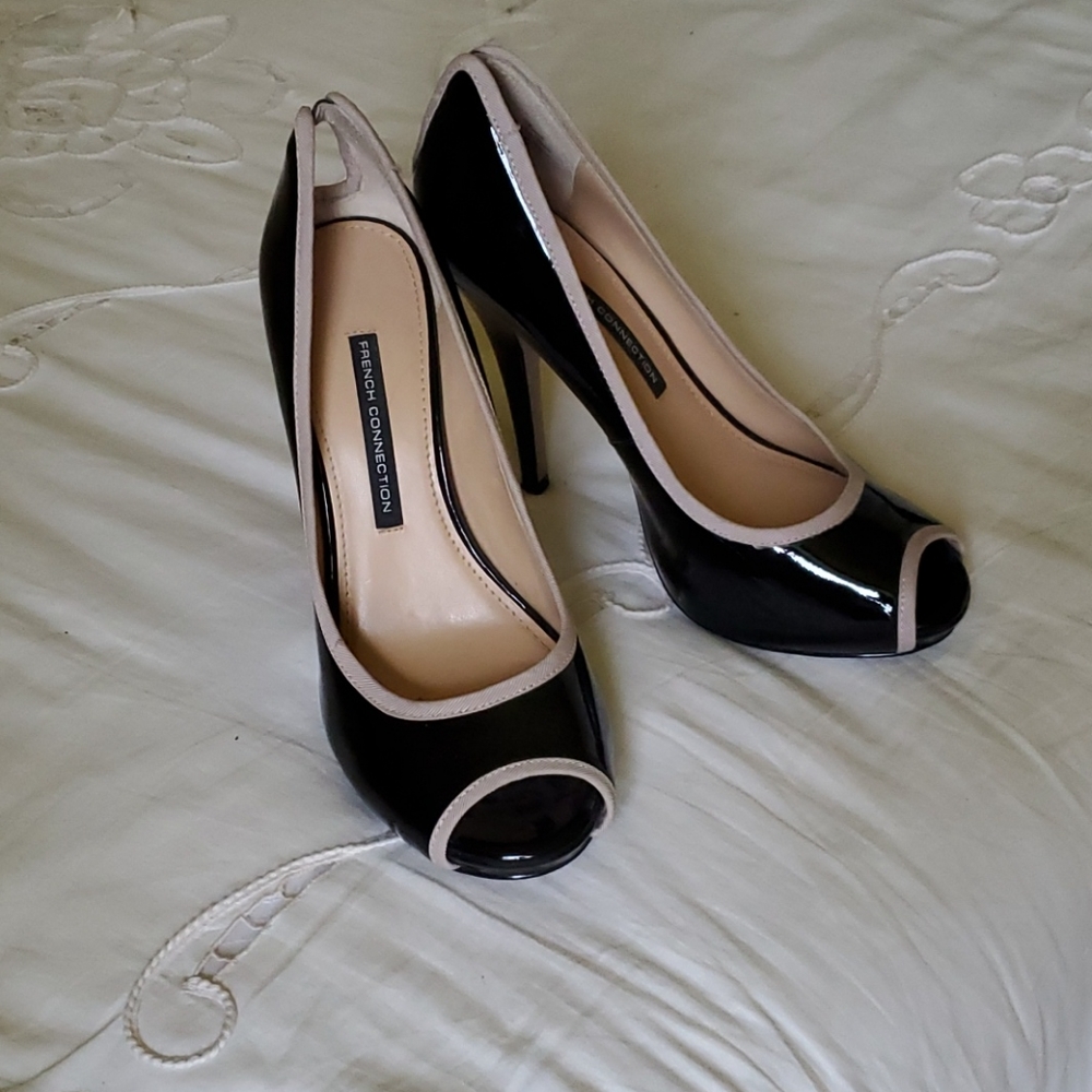 Patent Leather Cutout French Connection Heels